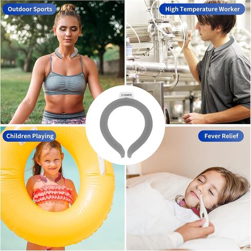 Neck Cooler Ice Cold Ring,Wearable Body Cooling Tube for Heat and Hot Weather, Neck Gel Ice Pack for Outdoor Workers, Sports, Relief from Hot Flashes Or Fever, Reusable Wraps Neck Collars (sky blue) in Saudi Arabia