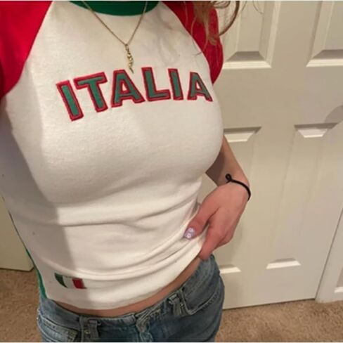 LRF Graphic Top Baby Tee Y2k Tops Brazil Shirts Crop Top 2000s Top Spaghetti Strap Tank Top Mexico Top Vintage Top in Saudi Arabia