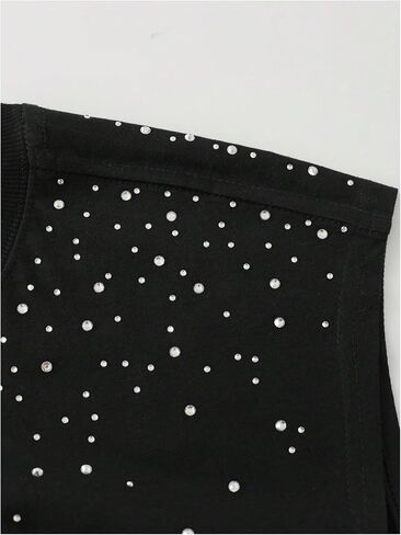 Verdusa Men's Glitter Rhinestone Tank Top Sleeveless Crew Neck Party Going Out Tops in Saudi Arabia
