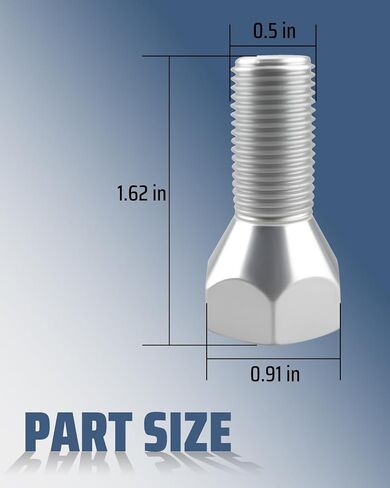 11062A Trailer Lug Bolts Fit for Boat & Utility Trailers, 1/2-20 Bolts-13/16 Hex 7/8 "Thread, High Strength Solid Steel Surface Galvanized 5PCS in Saudi Arabia