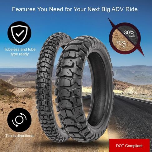 TUSK 2Track Adventure Tire Rear 140/80B-18 (70R) for Husqvarna 701 Enduro 2016-2024 in Saudi Arabia