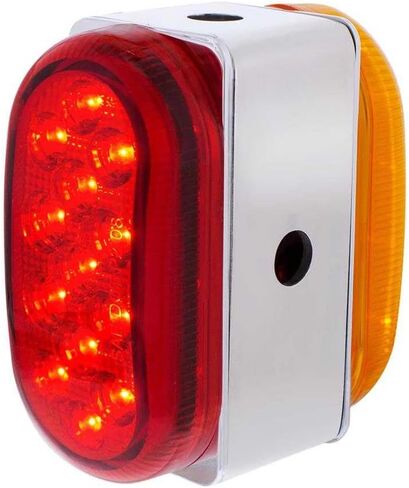 United Pacific 60055 Light Bracket Kit ، 26 LED ، وظيفة مزدوجة ، عاكس ، ضوء مزدوج للوجه البيضاوي مع قوس الفولاذ المقاوم للصدأ ، Amber & Red LED/Amber & Red Lens in Saudi Arabia