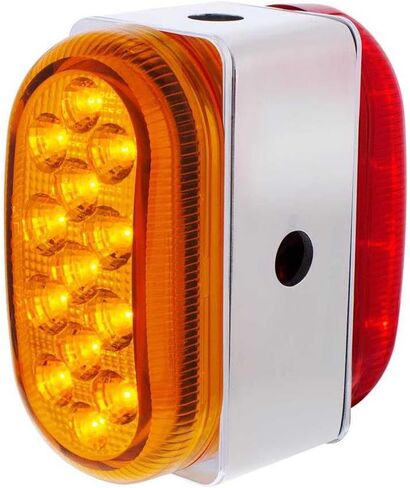 United Pacific 60055 Light Bracket Kit ، 26 LED ، وظيفة مزدوجة ، عاكس ، ضوء مزدوج للوجه البيضاوي مع قوس الفولاذ المقاوم للصدأ ، Amber & Red LED/Amber & Red Lens in Saudi Arabia