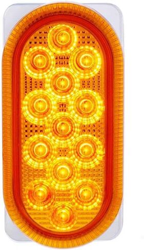 United Pacific 60055 Light Bracket Kit ، 26 LED ، وظيفة مزدوجة ، عاكس ، ضوء مزدوج للوجه البيضاوي مع قوس الفولاذ المقاوم للصدأ ، Amber & Red LED/Amber & Red Lens in Saudi Arabia