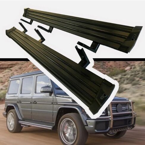 2PCS Running Boards for Benz W464 G-Class W463 G63 G350 G500 2019-2025 Side Steps Complete Kit Car Nerf Bar New Upgrade B&S Panel with Anti-Slip Particles (for Dedicated Vehicles only) in Saudi Arabia