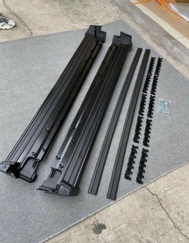 2PCS Running Boards for Benz G-Class W464 G63 G350 G500 2019-2025 Side Steps Complete Kit Car Nerf Bar New Upgrade Black Panel with Anti-Slip Particles Black&Sliver(for Dedicated Vehicles only) in Saudi Arabia