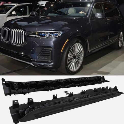 2PCS Running Boards for BMW X7 G07 2019-2025 Side Steps Complete Kit Car Nerf Bar New Upgrade Black Panel with Anti-Slip Particles (for Dedicated Vehicles only) in Saudi Arabia