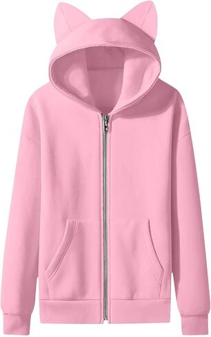 الفتيات zip udies size 10-12 fall fall cat cat cat cat ascerize quidie stupy jukets long long sweeve coatshirt coats in Kuwait