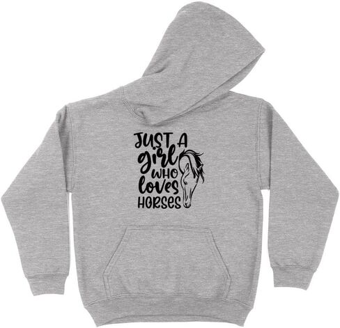 Just a Girl who Loves Horses Kids Hoodie Sweatshirt Youth in Saudi Arabia