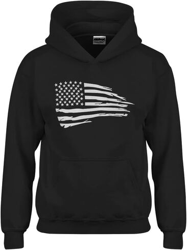 Indica Plateau American Flag Youth Unisex Hoodie in Saudi Arabia