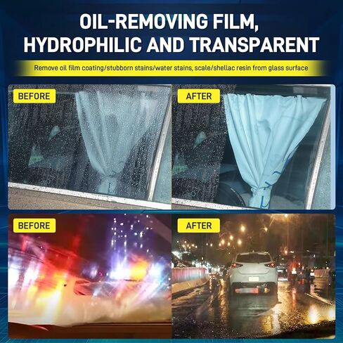 Car Glass Oil Film Cleaner, Windshield Remover, Effectively Removes Coating Wax Water Stains Oil, Etc. Polishes AndRepairs Car Glass, RestoringThe Glass ToFactory Condition in Saudi Arabia