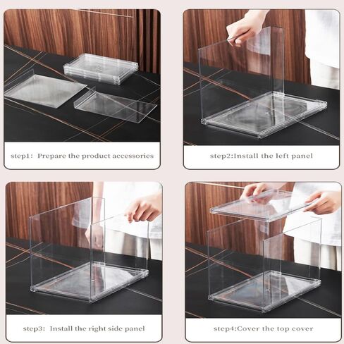 5 منظم محفظة الحزمة للخزانة ، حالة عرض أكريليك واضحة لمنظم حقيبة اليد ، صندوق تخزين محفظة ، صناديق تخزين بلاستيكية للكتاب ، المقتنيات ، مستحضرات التجميل (5pc-l) in Kuwait