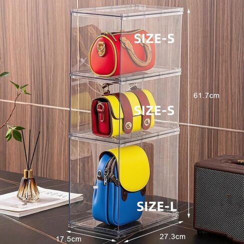 5 منظم محفظة الحزمة للخزانة ، حالة عرض أكريليك واضحة لمنظم حقيبة اليد ، صندوق تخزين محفظة ، صناديق تخزين بلاستيكية للكتاب ، المقتنيات ، مستحضرات التجميل (5pc-l) in Kuwait