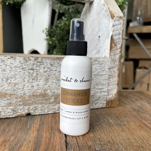 Cricket & Clover Linen and Potpourri Room Spray – Cinnamon Stick | 4 oz Bottle | Warm Blend of Cinnamon, Clove, Nutmeg, Vanilla & Tonka in Saudi Arabia