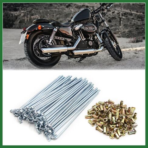 Motoforti 72pcs 4mm Thread Diameter Motorcycle Wheel Spokes with Nipples 160mm Length Long-lasting in Saudi Arabia