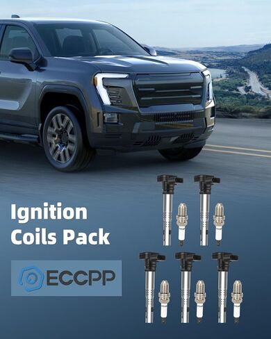 ECCPP UF575 5 ignition coils wilth 5 iridium Spark Plugs,for T-iguan 1.4L 2016,for P-assat 2.5L 2012-2014,for L-amborghini Gallardo 5.2L 2009-2013,for A4 2.0L 2005-2014 UF575 C1627, 6554, 5C1684 in Saudi Arabia