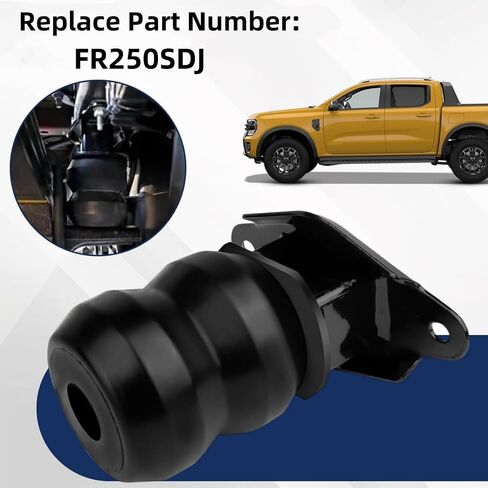 FR350SDJ AIR AIR HELPER SPRING SPRING REPT REPT RUBBER RUBBER PRESSION For Ford F-350 Super Duty 2WD 4WD 2017-2025 | ورقة تعليق الورقة الخلفية أدوات التعليق | يتوقف عثرة المساعد الينابيع ، الأسود in Kuwait