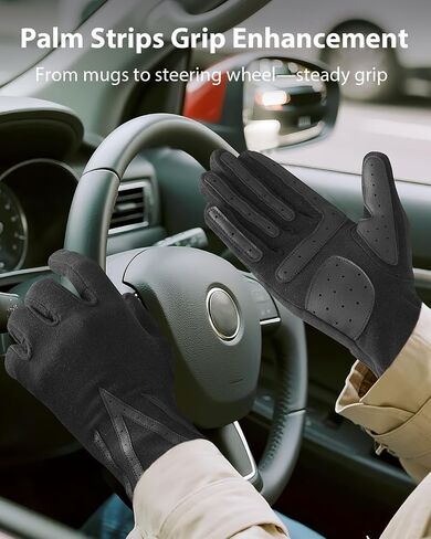 Pixel Panda Winter Gloves for Women Touchscreen, Womens Glove for Cold Weather with Non-Slip Leather Strip and Windproof Cuff in Kuwait