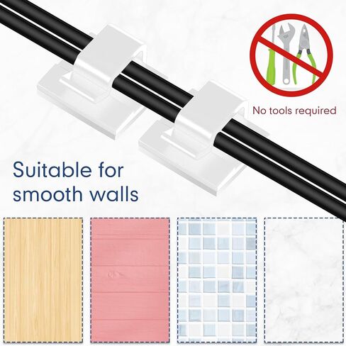 200 Pcs Outdoor Light Clips Clear Adhesive Cable Clips for Christmas Outdoor String Lights with Adhesive Strips Patio Decor for Wall Wire Holder for Hanging Cable Management Cord Organizer in Kuwait