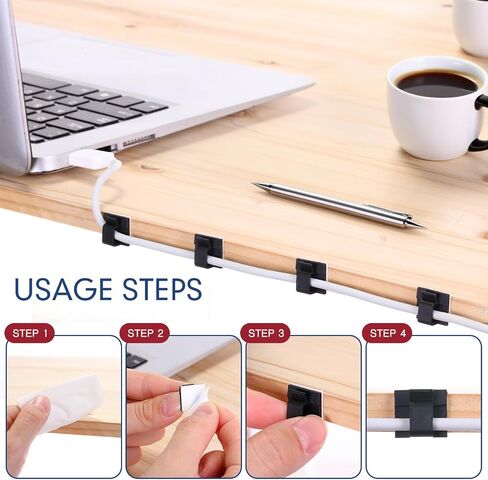 200 Pcs Outdoor Light Clips Clear Adhesive Cable Clips for Christmas Outdoor String Lights with Adhesive Strips Patio Decor for Wall Wire Holder for Hanging Cable Management Cord Organizer in Saudi Arabia