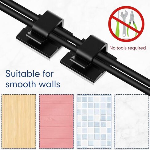 200 Pcs Outdoor Light Clips Clear Adhesive Cable Clips for Christmas Outdoor String Lights with Adhesive Strips Patio Decor for Wall Wire Holder for Hanging Cable Management Cord Organizer in Saudi Arabia