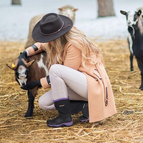 Rubber Boots for Women Mid Calf Rain Boots | Insulated Garden Boots Waterproof Durable Mud Boots for Hunting Farming Working in Saudi Arabia