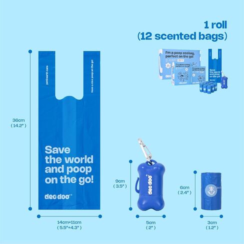 أكياس فضلات الكلاب ذات مقابض وموزع عدد 330 معطرة للكلاب الصغيرة والمتوسطة الحجم ومضادة للتسرب وأكياس نفايات سميكة للغاية للمشي على شكل خوخ هزلي in Kuwait