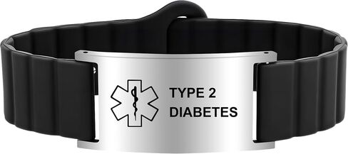 Medical Alert Bracelet for Women Men, Adjustable Waterproof Medical Alert ID Wristband for Diabetic D.N.R Epilepsy Pacemaker in Saudi Arabia