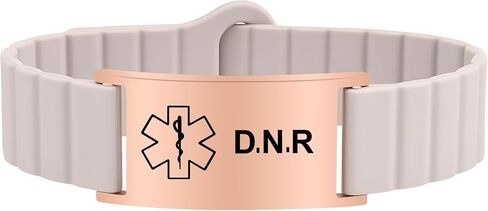 Medical Alert Bracelet for Women Men, Adjustable Waterproof Medical Alert ID Wristband for Diabetic D.N.R Epilepsy Pacemaker in Saudi Arabia