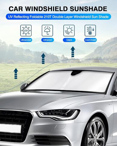 KUST Windshield Sun Shade for Mazda CX-9 2016-2024 CX9 Accessories Sunshade Window Sun Visor Protector Foldable Blocks UV Rays Keep Your Car Cool in Saudi Arabia
