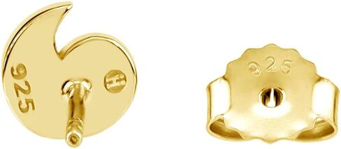 Silvershake Petite White Mother Of Pearl Inlay 925 Sterling Silver Minimalist Apostrophe or Comma Casual Stud Earrings Jewelry for Women or Teens in Saudi Arabia