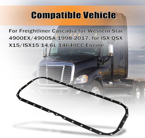 PartsFlow Truck Bus Oil Pan Gasket Oil Seal Replace# 4026684 for Freightliner Cascadia for Western Star 4900EX/4900SA 1998-2017, for ISX QSX X15/ISX15 15L 14640CC Engines in Saudi Arabia