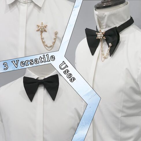 علاقات القوس الضخمة للرجال قابلة للفصل مسبقًا التعادل مع القوس مع دخن اللؤلؤ لمأدبة زفاف Tuxedo in Kuwait