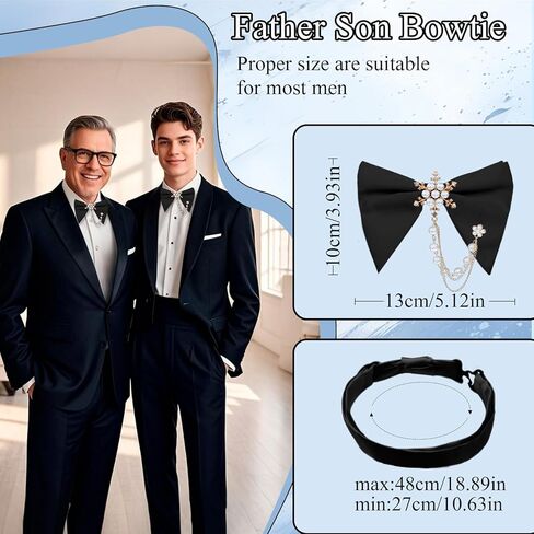 علاقات القوس الضخمة للرجال قابلة للفصل مسبقًا التعادل مع القوس مع دخن اللؤلؤ لمأدبة زفاف Tuxedo in Kuwait