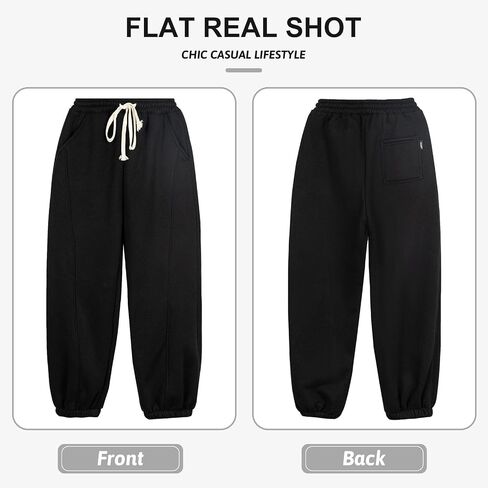 Rolanko Girls Sweatpants Baggy Jogger Pants High Waist Kids Fleece Sweats Trousers with Pockets 5-15 Years in Saudi Arabia