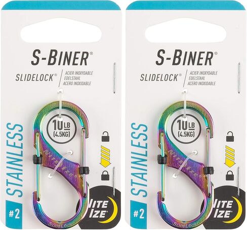 Nite IZE S-Biner SlideLock من الفولاذ المقاوم للصدأ، مقاس #2، سبيكتروم in Saudi Arabia