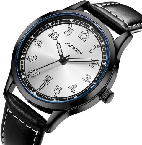 Classic Watches for Men with Calendar Water Resistant Luminous Easy Read Time Arabic Numerals Men Dress Watch in Kuwait