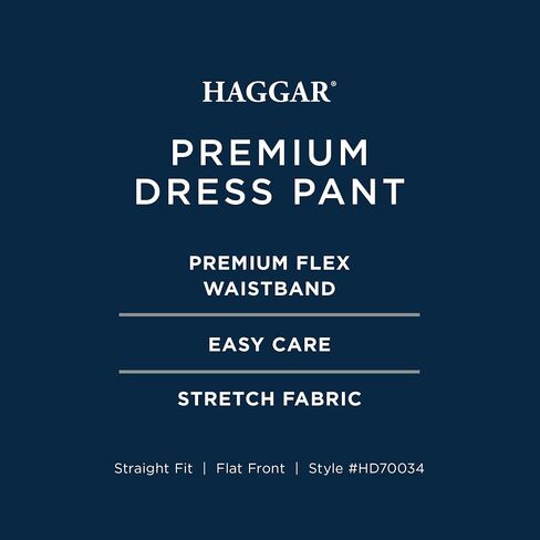 Haggar Men's Premium Comfort Dress Pant-Straight Fit Flat Front Reg. and Big & Tall in Saudi Arabia