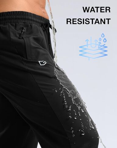 G Gradual Men's Lightweight Pants with 3 Zipper Pockets Athletic Workout Sweatpants Quick Dry Running Hiking Pants for Men in Saudi Arabia