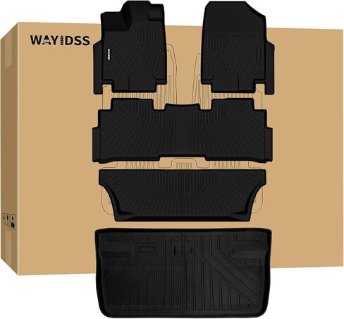 سجادات أرضية لسيارة 2024 Mazda CX-70، TPE حماية من جميع الأحوال الجوية صفين من بطانات أرضية السيارة عديمة الرائحة ومضادة للانزلاق ملحقات مخصصة تناسب 2024 Mazda CX70-أسود in Kuwait