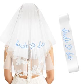 Gold Bride to Be Sash Veil for Bachelorette Party Accessories, 2 Pack Bride to Be Decorations Set for Women and Girls, Bridal Shower Decorations, Engagement Gifts for bride in Kuwait
