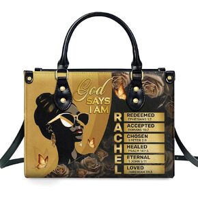 Leather Handbag For Black African - African Queen - African American Pride Art Purses - Mothers Day Gifts in Kuwait