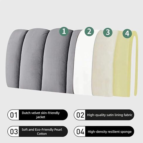 Premium Velvet Headboard Slipcover Cover Dustproof Furniture Cover for Bedroom & Living Room, Thickened Padding Easy Wash Headboard Upgrade Fits Queen King Full(Purple,59.1in) in Saudi Arabia