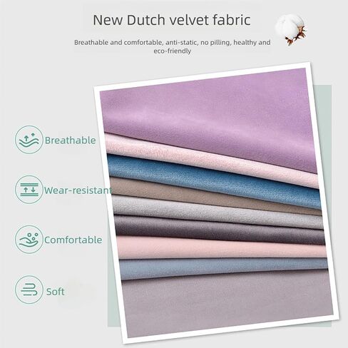 Premium Velvet Headboard Slipcover Cover Dustproof Furniture Cover for Bedroom & Living Room, Thickened Padding Easy Wash Headboard Upgrade Fits Queen King Full(Purple,59.1in) in Saudi Arabia