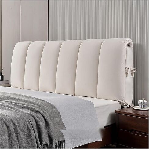 Premium Velvet Headboard Slipcover Cover Dustproof Furniture Cover for Bedroom & Living Room, Thickened Padding Easy Wash Headboard Upgrade Fits Queen King Full(Purple,59.1in) in Saudi Arabia
