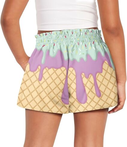 Yzaoxia Girls Shorts Athletic Shorts Shorts Shorts النشطية للتمرين الرياضي شورتات عالية الخصر Activewear 1-16 سنة in Kuwait
