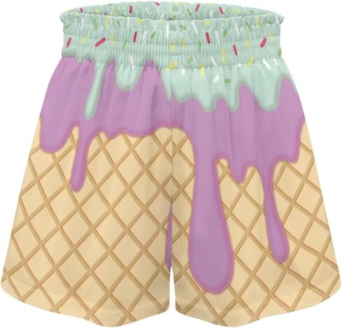 Yzaoxia Girls Shorts Athletic Shorts Shorts Shorts النشطية للتمرين الرياضي شورتات عالية الخصر Activewear 1-16 سنة in Kuwait