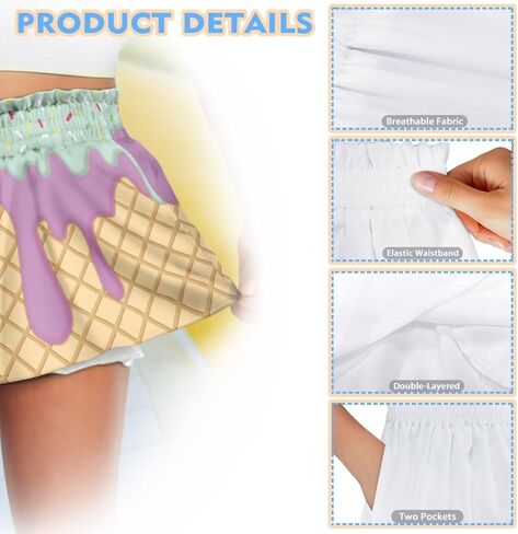 Yzaoxia Girls Shorts Athletic Shorts Shorts Shorts النشطية للتمرين الرياضي شورتات عالية الخصر Activewear 1-16 سنة in Kuwait