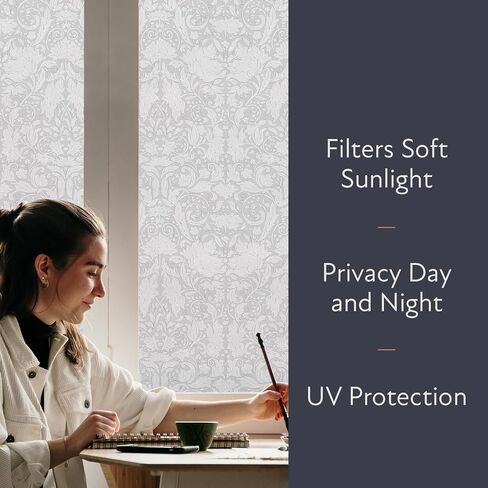 Artscape Clouds | Window Privacy Film Etched Glass Pattern | Non-Adhesive & UV Protection | Easy to Apply & Removable | 24 x 36 inches | Made in USA in Kuwait