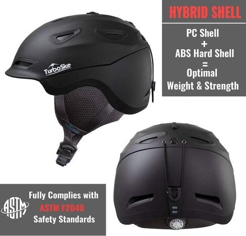 خوذة التزلج على الجليد - نظارات تهوية قابلة للتعديل وبطانة متوافقة مع الصوت ووسادات أذن قابلة للإزالة للرجال والنساء والشباب (M، رمادي ليوبارد) in Kuwait